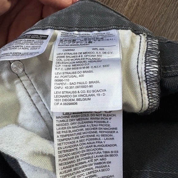 Levi’s 511 Slim Fit Jeans Men’s 30x32 Washed Black - Picture 5 of 11